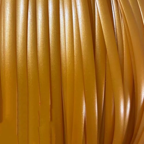ZIUSFAC Weiß Wicker Repair Material Terrassenmöbel Rattan-Reparaturmaterial Flaches Kunststoff Flechtmaterial PE Weiden-Reparaturmaterial 60m(Gold) von ZIUSFAC