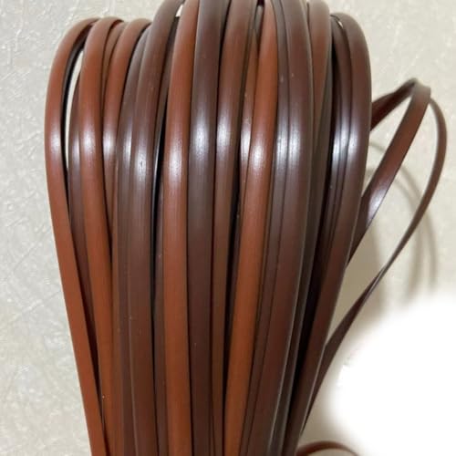 ZIUSFAC Weiß Wicker Repair Material Terrassenmöbel Rattan-Reparaturmaterial Flaches Kunststoff Flechtmaterial PE Weiden-Reparaturmaterial 60m(Gradient Brown) von ZIUSFAC