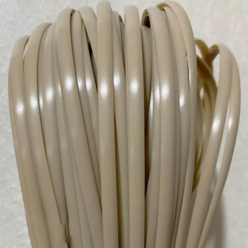 ZIUSFAC Weiß Wicker Repair Material Terrassenmöbel Rattan-Reparaturmaterial Flaches Kunststoff Flechtmaterial PE Weiden-Reparaturmaterial 60m(Milky) von ZIUSFAC