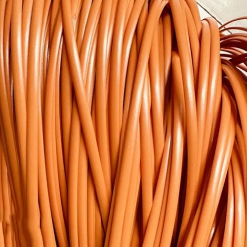 ZIUSFAC Weiß Wicker Repair Material Terrassenmöbel Rattan-Reparaturmaterial Flaches Kunststoff Flechtmaterial PE Weiden-Reparaturmaterial 60m(Orange) von ZIUSFAC