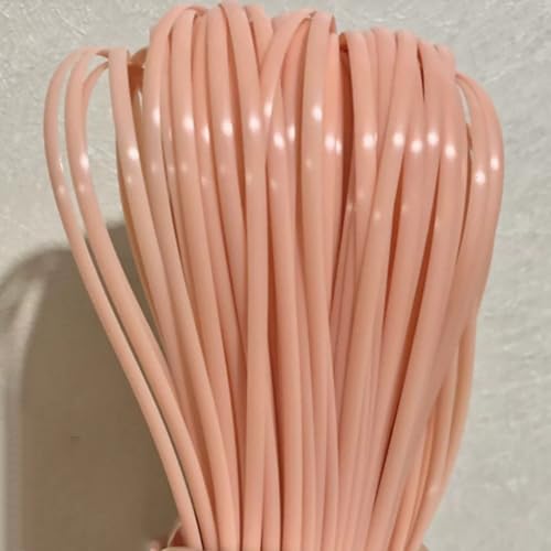 ZIUSFAC Weiß Wicker Repair Material Terrassenmöbel Rattan-Reparaturmaterial Flaches Kunststoff Flechtmaterial PE Weiden-Reparaturmaterial 60m(Peach) von ZIUSFAC