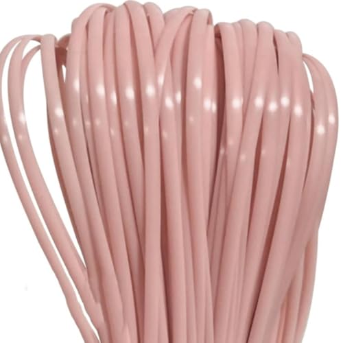 ZIUSFAC Weiß Wicker Repair Material Terrassenmöbel Rattan-Reparaturmaterial Flaches Kunststoff Flechtmaterial PE Weiden-Reparaturmaterial 60m(Pink) von ZIUSFAC