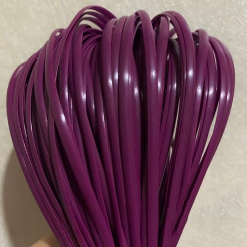 ZIUSFAC Weiß Wicker Repair Material Terrassenmöbel Rattan-Reparaturmaterial Flaches Kunststoff Flechtmaterial PE Weiden-Reparaturmaterial 60m(Purple) von ZIUSFAC