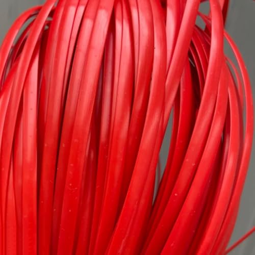 ZIUSFAC Weiß Wicker Repair Material Terrassenmöbel Rattan-Reparaturmaterial Flaches Kunststoff Flechtmaterial PE Weiden-Reparaturmaterial 60m(Red) von ZIUSFAC