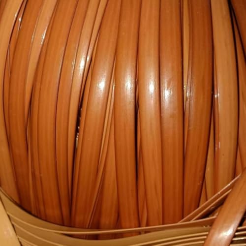 ZIUSFAC Wicker Repair Material Kit 500g 8 Mm De Large Kunststoff-Rattan-Reparaturmaterial Flaches Gewebtes Rattan Für Gartenmöbel(Brown 3) von ZIUSFAC