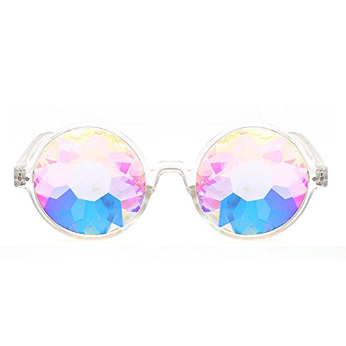 ZIUTPDAX Kaleidoskop Glaeser rave Festival Party Sonnenbrille Beugte Linse-Transparent von ZIUTPDAX