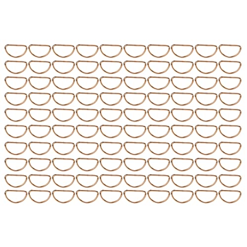 Metall -D -Ringe stark für Haustierkoffer Hundekragen vielseitiger Gebrauch (Gold 3x32x17mm) von ZIXINNKC
