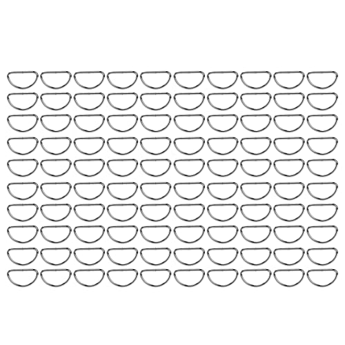 Metall -D -Ringe stark für Haustierkoffer Hundekragen vielseitiger Gebrauch (Silber 3x32x17mm) von ZIXINNKC