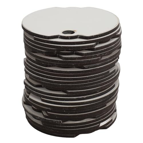 Wärmeübertragung Blankenname Platten DIY -Name Tag Blank Cup Card Dekoration 30pcs Wärme Sublimation Typenschild Home Parties Business Event Dichte Board (Unregelmäßige Runde) von ZIXINNKC