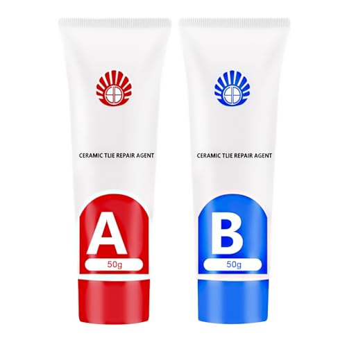 Fliesen Reparaturset,100g Fliesenreparaturset,Keramik Reparaturset Waschbecken,Waschbecken Reparaturset Keramik Weiß,Badewannen Reparaturset Weiß,Zum Reparieren Von Kratzer,Löchern,Rissen von ZJCANGLIU