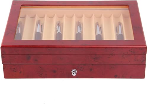 ZJGFCB Stift-Präsentationsbox aus Holz, große Organizer-Box mit Schublade und Glasfenster zum Sammeln von Stiften, ideale Aufbewahrungslösung für Männer, Väter, Freunde (Größe: 2 Ebenen, 23 Fächer ZJGFCB Stift-Präsentationsbox aus Holz, große Organizer-Box mit Schublade und Glasfenster zum Sammeln von Stiften, ideale Aufbewahrungslösung für Männer, Väter, Freunde (Größe: 2 Ebenen, 23 Fächer von ZJGFCB