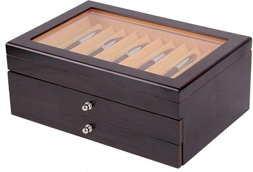 ZJGFCB Stift-Präsentationsbox aus Holz, große Organizer-Box mit Schublade und Glasfenster zum Sammeln von Stiften, ideale Aufbewahrungslösung für Männer, Väter, Freunde (Größe: 3 Ebenen, 34 Fächer ZJGFCB Stift-Präsentationsbox aus Holz, große Organizer-Box mit Schublade und Glasfenster zum Sammeln von Stiften, ideale Aufbewahrungslösung für Männer, Väter, Freunde (Größe: 3 Ebenen, 34 Fächer von ZJGFCB
