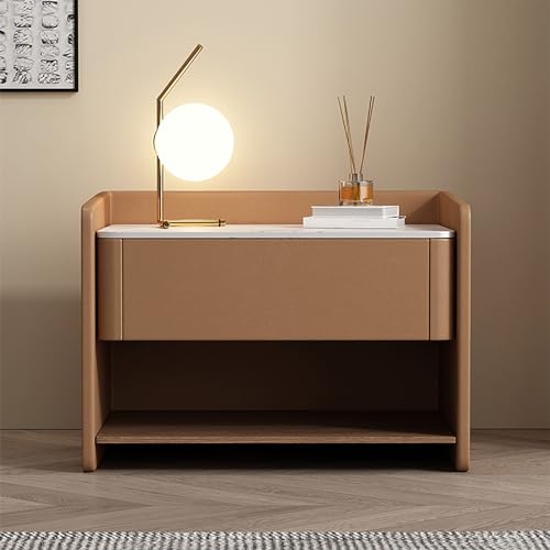 Moderner minimalistischer Nachttisch aus Massivholz für das Schlafzimmer mit Schieferplatte, weiße Kommode für das Schlafzimmer, Schubladenschrank, Nachttisch aus Holz, Beistelltisch, Schlafzimmersch Moderner minimalistischer Nachttisch aus Massivholz für das Schlafzimmer mit Schieferplatte, weiße Kommode für das Schlafzimmer, Schubladenschrank, Nachttisch aus Holz, Beistelltisch, Schlafzimmersch von ZJHESXV