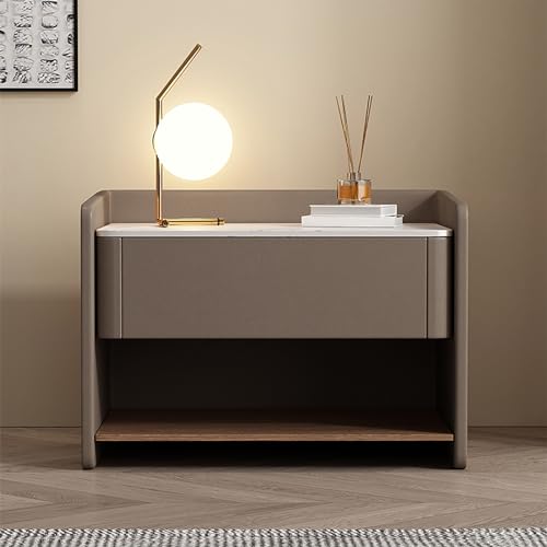 Moderner minimalistischer Nachttisch aus Massivholz für das Schlafzimmer mit Schieferplatte, weiße Kommode für das Schlafzimmer, Schubladenschrank, Nachttisch aus Holz, Beistelltisch, Schlafzimmersch Moderner minimalistischer Nachttisch aus Massivholz für das Schlafzimmer mit Schieferplatte, weiße Kommode für das Schlafzimmer, Schubladenschrank, Nachttisch aus Holz, Beistelltisch, Schlafzimmersch von ZJHESXV
