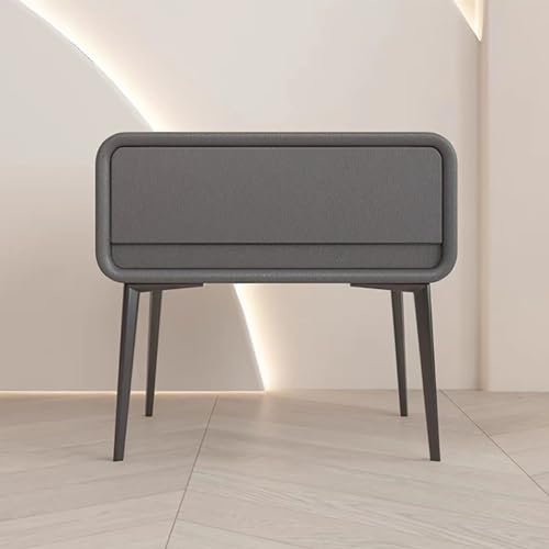 Moderner minimalistischer Nachttisch aus Massivholz für das Schlafzimmer mit Schubladen, weißer Aufbewahrungsschrank, Schubladenschrank, Nachttisch aus Holz, Beistelltisch aus Holz, Kommode (Farbe: D von ZJHESXV