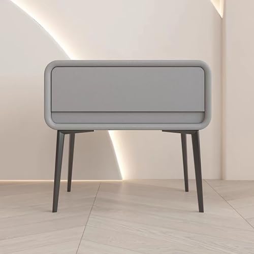 Moderner minimalistischer Nachttisch aus Massivholz für das Schlafzimmer mit Schubladen, weißer Aufbewahrungsschrank, Schubladenschrank, Nachttisch aus Holz, Beistelltisch aus Holz, Kommode (Farbe: H von ZJHESXV