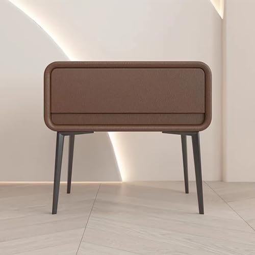 Moderner minimalistischer Nachttisch aus Massivholz für das Schlafzimmer mit Schubladen, weißer Aufbewahrungsschrank, Schubladenschrank, Nachttisch aus Holz, Beistelltisch aus Holz, Kommode (Farbe: B von ZJHESXV