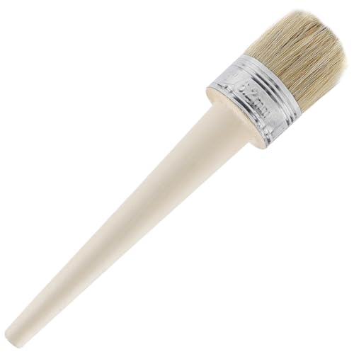 ZJIVQO 50 mm großer Kreide-Pinsel, Wachspinsel, rund, professionell, natürliche Malpinsel, Möbelpinsel für Volkskunst, Heimdekoration, Holzprojekte, Möbelschablonen von ZJIVQO