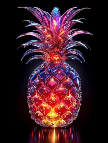 Diamond Painting Ananas, Obst Diamond Painting Erwachsene Groß XXL (90x120cm), 5D DIY Eckige Steine Diamant Malerei Bilder Erwachsene Mosaik Bastelset für Zimmer Deko Wohnzimmer, Geschenke -zjn2506A8 von ZJNBBDOU