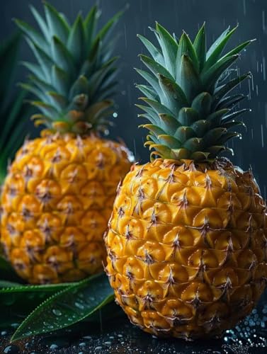Diamond Painting Ananas, Obst Diamond Painting Erwachsene Groß XXL 70x95cm, 5D DIY Eckige Steine Diamant Malerei Bilder Erwachsene Mosaik Bastelset für Zimmer Deko Wohnzimmer, Geschenke -zjn2506E3 von ZJNBBDOU