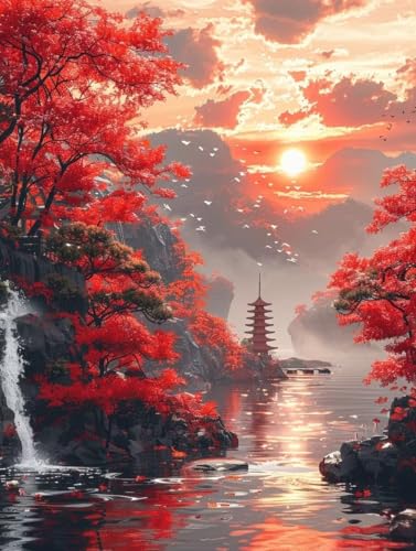 Diamond Painting Japan, Landschaft Diamond Painting Erwachsene Groß XXL 35x50cm, 5D DIY Eckige Steine Diamant Malerei Bilder Erwachsene Mosaik Bastelset für Deko Wohnzimmer, Geschenke -zjn250680 Diamond Painting Japan, Landschaft Diamond Painting Erwachsene Groß XXL 35x50cm, 5D DIY Eckige Steine Diamant Malerei Bilder Erwachsene Mosaik Bastelset für Deko Wohnzimmer, Geschenke -zjn250680 von ZJNBBDOU