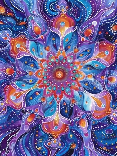 Diamond Painting Mandala, Mandala Diamond Painting Erwachsene Groß XXL (30x40cm), 5D DIY Eckige Steine Diamant Malerei Bilder Erwachsene Mosaik Bastelset für Deko Wohnzimmer, Geschenke -zjn2506IP von ZJNBBDOU