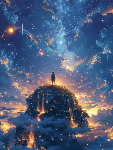 Diamond Painting Sternenhimmel, Landschaft Diamond Painting Erwachsene Groß XXL 100x135cm, 5D DIY Eckige Steine Diamant Malerei Bilder Erwachsene Mosaik Bastelset, Zimmer Deko, Geschenke -zjn2506SS von ZJNBBDOU