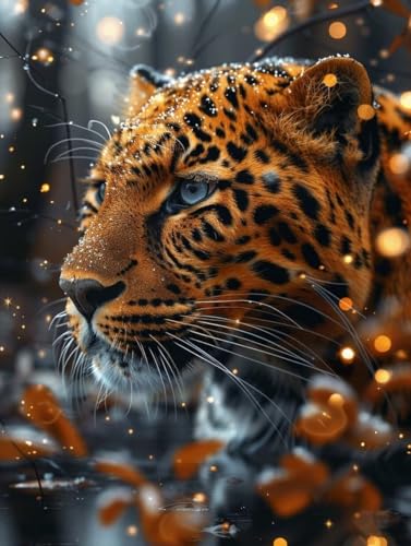 Leopard Diamond Painting Erwachsene, 5D Diamant Painting Bilder Tier Muster Design, Eckige Steine Diamond Art Kinder DIY Strass Stickerei Bastelset für Wanddeko Schlafzimmer, 100 x 135cm -zjn2506BJ Leopard Diamond Painting Erwachsene, 5D Diamant Painting Bilder Tier Muster Design, Eckige Steine Diamond Art Kinder DIY Strass Stickerei Bastelset für Wanddeko Schlafzimmer, 100 x 135cm -zjn2506BJ von ZJNBBDOU