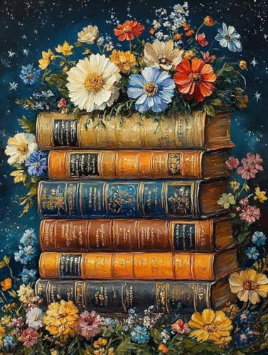 Malen Nach Zahlen Buch Malen Nach Zahlen Erwachsene, Paint by Numbers Blumen Paint by Numbers Adult mit 3 Pinsel und Acrylfarben für Zimmer Deko Wohnzimmer, Geschenke für Frauen (30x40cm) -zjn25071N von ZJNBBDOU
