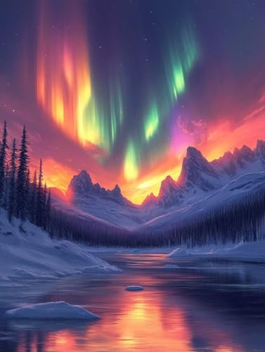 Malen Nach Zahlen Erwachsene, Malen Nach Zahlen Aurora Paint by Numbers Landschaft Painting by Numbers DIY Set Erwachsene mit 3 Pinsel und Acrylfarben Set für Deko Wohnzimmer 70x95cm -zjn25079R Malen Nach Zahlen Erwachsene, Malen Nach Zahlen Aurora Paint by Numbers Landschaft Painting by Numbers DIY Set Erwachsene mit 3 Pinsel und Acrylfarben Set für Deko Wohnzimmer 70x95cm -zjn25079R von ZJNBBDOU