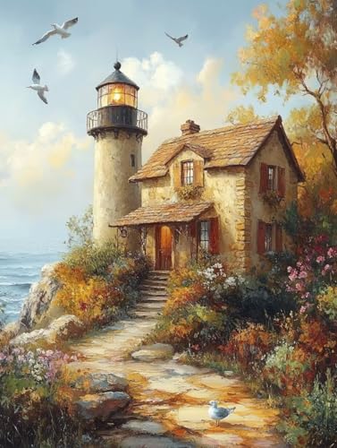 Malen Nach Zahlen Erwachsene, Malen Nach Zahlen Häuser Paint by Numbers Leuchtturm Painting by Numbers DIY Set Erwachsene mit 3 Pinsel und Acrylfarben Set für Deko Wohnzimmer 70 x 95 cm -zjn2507RA Malen Nach Zahlen Erwachsene, Malen Nach Zahlen Häuser Paint by Numbers Leuchtturm Painting by Numbers DIY Set Erwachsene mit 3 Pinsel und Acrylfarben Set für Deko Wohnzimmer 70 x 95 cm -zjn2507RA von ZJNBBDOU