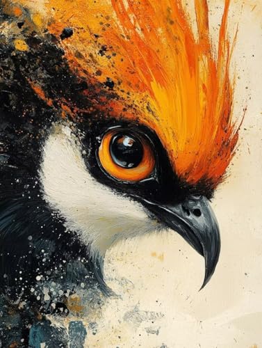 Malen Nach Zahlen Erwachsene, Malen Nach Zahlen Vogel Paint by Numbers Tiere Painting by Numbers DIY Set Erwachsene mit 3 Pinsel und Acrylfarben Set für Deko Wohnzimmer (80x120cm) -zjn2507W0QTH von ZJNBBDOU