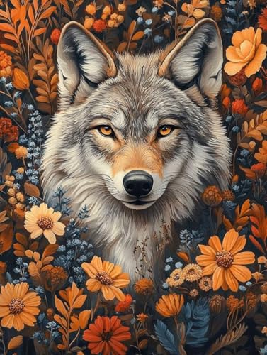 Malen Nach Zahlen Erwachsene, Malen Nach Zahlen Wolf Paint by Numbers Blumen Painting by Numbers DIY Set Erwachsene mit 3 Pinsel und Acrylfarben Set für Deko Wohnzimmer 60 x 80 cm -zjn25073908Y Malen Nach Zahlen Erwachsene, Malen Nach Zahlen Wolf Paint by Numbers Blumen Painting by Numbers DIY Set Erwachsene mit 3 Pinsel und Acrylfarben Set für Deko Wohnzimmer 60 x 80 cm -zjn25073908Y von ZJNBBDOU