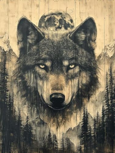 Malen Nach Zahlen Erwachsene, Malen Nach Zahlen Wolf Paint by Numbers Wald Painting by Numbers DIY Set Erwachsene mit 3 Pinsel und Acrylfarben Set für Deko Wohnzimmer, Geschenke 40x60cm -zjn25070Q Malen Nach Zahlen Erwachsene, Malen Nach Zahlen Wolf Paint by Numbers Wald Painting by Numbers DIY Set Erwachsene mit 3 Pinsel und Acrylfarben Set für Deko Wohnzimmer, Geschenke 40x60cm -zjn25070Q von ZJNBBDOU