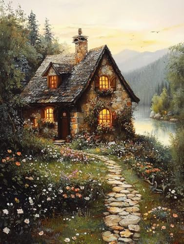 Malen Nach Zahlen Häuser Malen Nach Zahlen Erwachsene, Paint by Numbers Landschaft Paint by Numbers Adult mit 3 Pinsel und Acrylfarben für Zimmer Deko, Geschenke für Frauen 30 x 40 cm -zjn25079S Malen Nach Zahlen Häuser Malen Nach Zahlen Erwachsene, Paint by Numbers Landschaft Paint by Numbers Adult mit 3 Pinsel und Acrylfarben für Zimmer Deko, Geschenke für Frauen 30 x 40 cm -zjn25079S von ZJNBBDOU