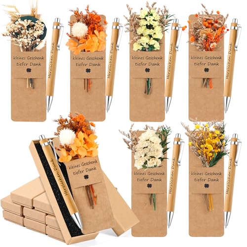 ZJTAPE 6 Sets Ein Kleines Dankeschön Geschenke - Holz Kugelschreiber mit Trockenblumenstrau, Danke für Alles Danke Lesezeichen und Geschenkbox für Abschiedsgeschenk Lehrerin Kollegen Freund Hochzeit ZJTAPE 6 Sets Ein Kleines Dankeschön Geschenke - Holz Kugelschreiber mit Trockenblumenstrau, Danke für Alles Danke Lesezeichen und Geschenkbox für Abschiedsgeschenk Lehrerin Kollegen Freund Hochzeit von ZJTAPE