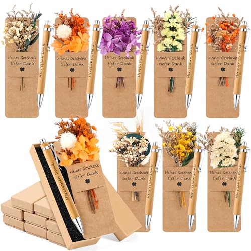 ZJTAPE 8 Sets Ein Kleines Dankeschön Geschenke - Holz Kugelschreiber mit Trockenblumenstrau, Danke Lesezeichen und Geschenkbox für Abschiedsgeschenk Lehrerin Erzieherin Kollegen Freund Hochzeit ZJTAPE 8 Sets Ein Kleines Dankeschön Geschenke - Holz Kugelschreiber mit Trockenblumenstrau, Danke Lesezeichen und Geschenkbox für Abschiedsgeschenk Lehrerin Erzieherin Kollegen Freund Hochzeit von ZJTAPE