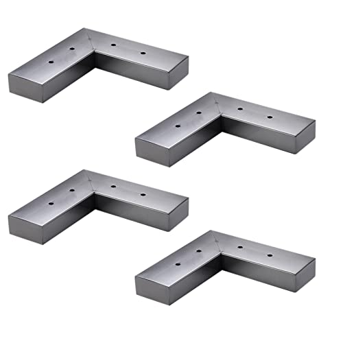 4 Stück Möbelbeine, Möbelbeine im modernen Stil, Metall, poliertes Chrom, dreieckige Füße für Tisch, Schrank, Schrank, Sofa, Couch, Stuhl (Farbe: dunkelgrau, Größe: 50 mm) von ZJYWMM
