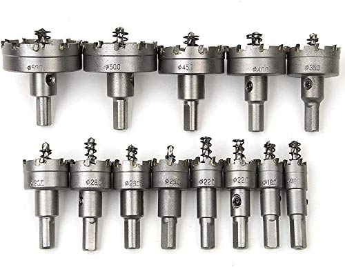ZJchao 13Pcs 16mm-53mm Lochsäge Set, Edelstahl Hartmetall Spitze TCT Metall Bohrer, Bohrloch Säge Set, Multiple tooth Lochsägesatz Lochsäge Bohrer TCT Carbid Legierung Edelstahl Metall Bohrer ZJchao 13Pcs 16mm-53mm Lochsäge Set, Edelstahl Hartmetall Spitze TCT Metall Bohrer, Bohrloch Säge Set, Multiple tooth Lochsägesatz Lochsäge Bohrer TCT Carbid Legierung Edelstahl Metall Bohrer von ZJchao