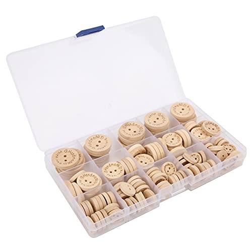 140pcs Hölzerne Knöpfe Nähknöpfe Bastelknöpfe 3 Größen Handgefertigte Malerei Zum Stricken von Häkelschrubbüchern mit Aufbewahrungsbox für Kleidung Weihnachtsgeschenke 140pcs Hölzerne Knöpfe Nähknöpfe Bastelknöpfe 3 Größen Handgefertigte Malerei Zum Stricken von Häkelschrubbüchern mit Aufbewahrungsbox für Kleidung Weihnachtsgeschenke von ZJchao