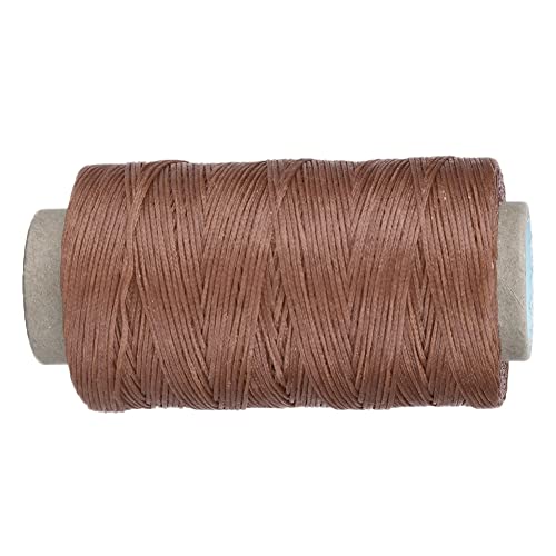 250 Meter 150D Leder Handwerk Flach Nähgarn Hand Nähend Gewachster Faden für Kuh Handarbeit Leder mit Komfortablem Touch-Gefühl, Tragbar und Hochwertig (Kaffee) von ZJchao