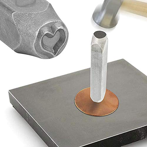 6 mm Stahlstempel Herzform, Ideal für Metall Kunststoff Leder Holz Markierung, Stern Herz Kreuz Muster, Hammer Verwendung, Hochwertig 6 mm Stahlstempel Herzform, Ideal für Metall Kunststoff Leder Holz Markierung, Stern Herz Kreuz Muster, Hammer Verwendung, Hochwertig von ZJchao