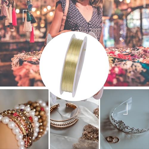 8ft Kupferhandwerksdraht, 3 Farben Schmuck Perlendraht 0,8 Mm Starker Anmurmeln mit Stilvollem Design für Armbandherstellung, Wohnkultur und Mehr (0,8 mm) (0,5 mm) (0,8 mm) von ZJchao
