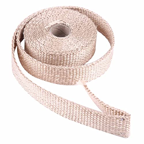 Abgasisolierung, Abgabemedempack mit 4 Edelstahlkabel 5m Autoisolationsband Auspuff Wärme Wärme Wärme Klebeband (Ti-Farbe) von ZJchao