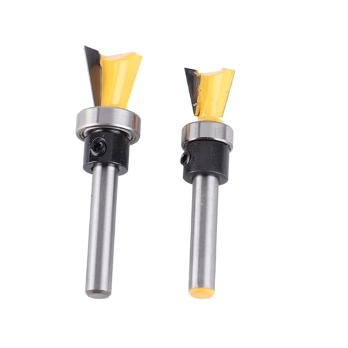 Blätterschwanz -Router -Bit, Router Bit 2pcs/Set Packedail Joint Holzbearbeitung Cutter 1/4in Shank 1/4 Shank mit Lager für Handwerksmann Holzbearbeitung von ZJchao