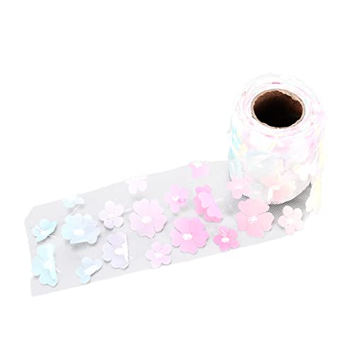 Blumen Tüll Brötchen, Nähen Blumen Tüll Rollen 8 Cm 10yd Exquisit Helle Schöne Diy Flexible Funkeln (Farbverlauf rosa gelb) von ZJchao