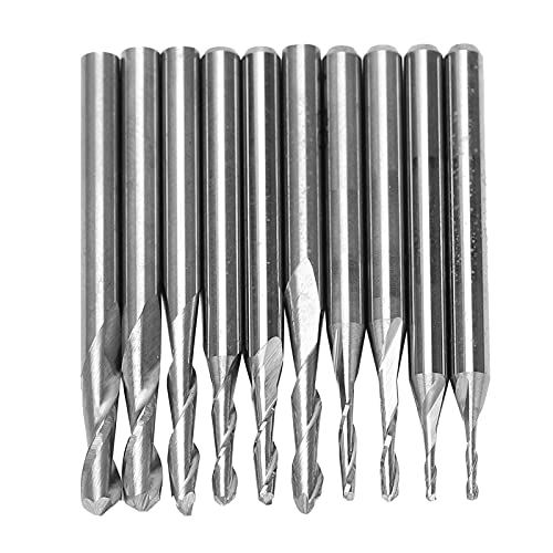 CNC -Bits, Endmühle Set End Mills 10pcs Gravurschnitzwerkzeug mit 5 Arten Klingenspezifikationen Spiralmahlen Cutter CNC -Bits, Endmühle Set End Mills 10pcs Gravurschnitzwerkzeug mit 5 Arten Klingenspezifikationen Spiralmahlen Cutter von ZJchao