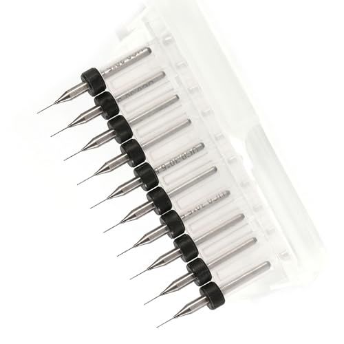 CNC -PCB -Bohrbits Setzen Sie Scharfe Schneiden Easy Drill -Bits für Empfindliche Bohrungen durch PCB -Wartungshandwerk 10pcs (0,3 mm) von ZJchao