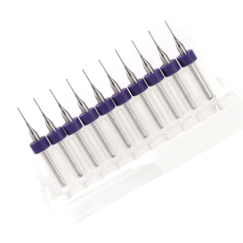 CNC -PCB -Bohrbits Setzen Sie Scharfe Schneiden Easy Drill -Bits für Empfindliche Bohrungen durch PCB -Wartungshandwerk 10pcs (0,5 mm) von ZJchao