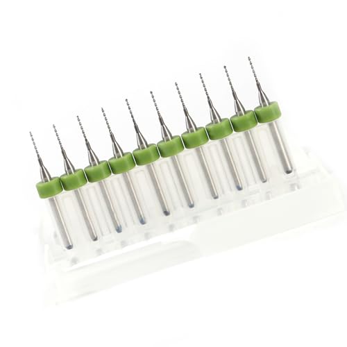CNC -PCB -Bohrbits Setzen Sie Scharfe Schneiden Easy Drill -Bits für Empfindliche Bohrungen durch PCB -Wartungshandwerk 10pcs (0,7 mm) von ZJchao